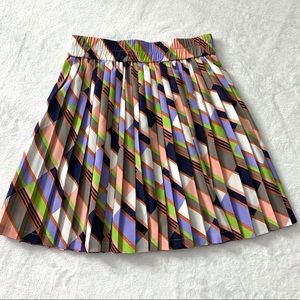 Banana Republic Pleated Skirt 0 multicolor pullon